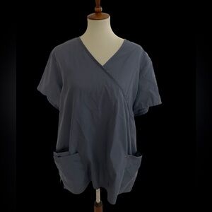 SB Scrubs Blue‎ Gray Scrubs Top in XL